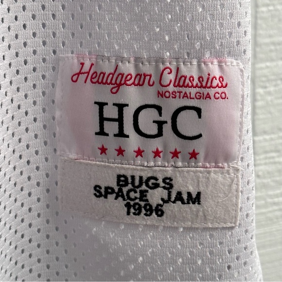 Space Jam 1996 Tune Squad White Bugs Bunny Headgear Classics Jersey XL Read Desc - Picture 9 of 12